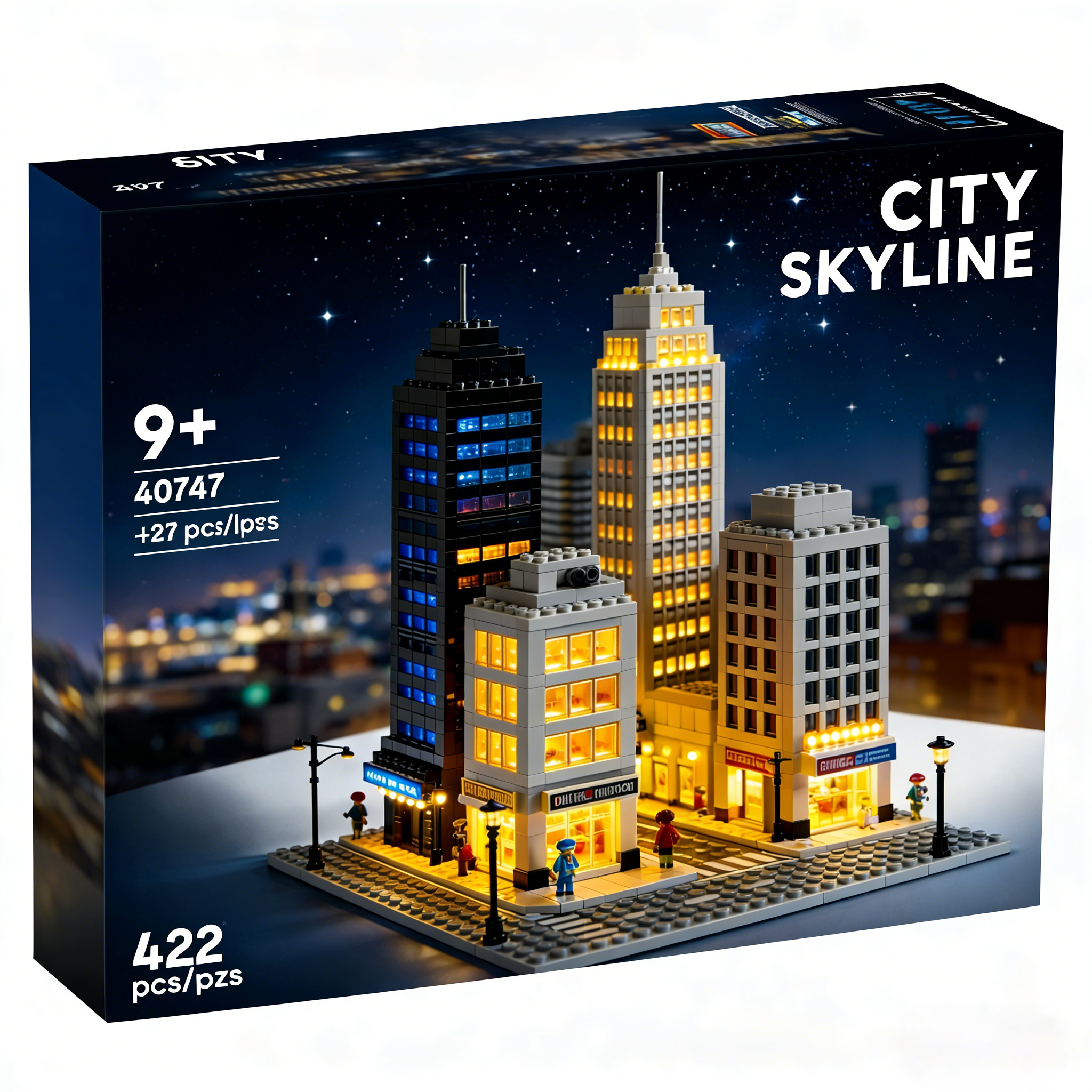 City Skyline Light-Up Building Set