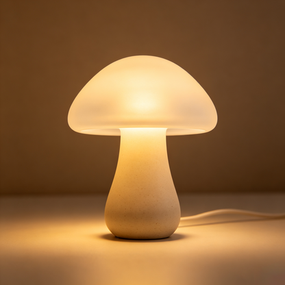 Ins Style Frosted Glass Mushroom Table Lamp