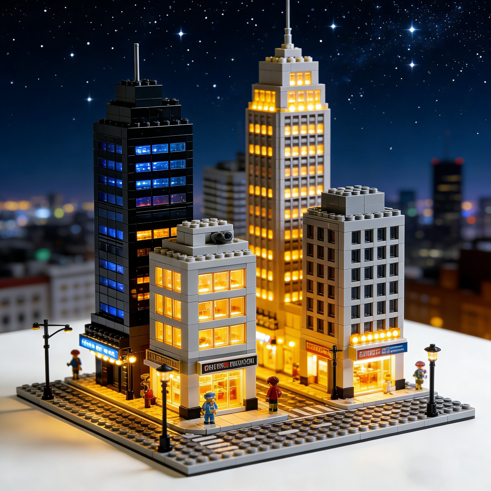 City Skyline Light-Up Building Set