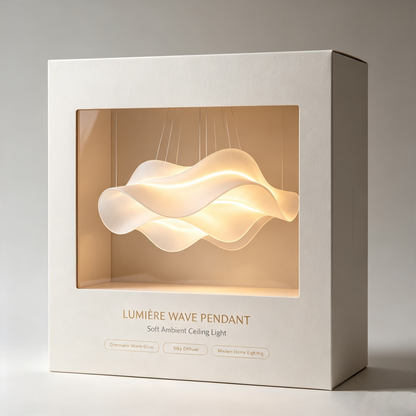 Modern Art Wave Ribbon LED Pendant Light